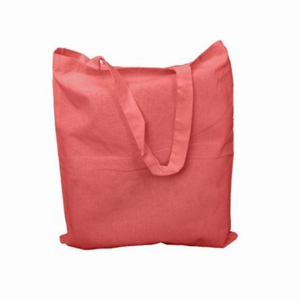 Sac en coton rose 38x42 cm poignée 35 cm