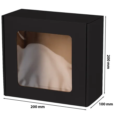 Boîte à mode avec fenêtre EKO cadeau noir