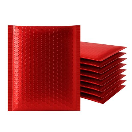 Enveloppes de bulles protectrices métalliques E15 rouge 100 pcs pour expédition