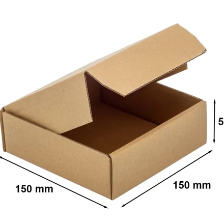 Boîte en carton F426 150x150x50mm boîte de mode marron