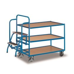 Chariot de rangement pour montage 3 étagères d'escalier SW-600.615