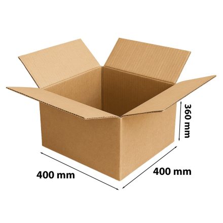 Carton 400x400x360 mm boîte en carton brun 3-coucher