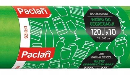Sacs en verre 120 l pour la ségrégation, 10 gen pièces LDPE Paclan