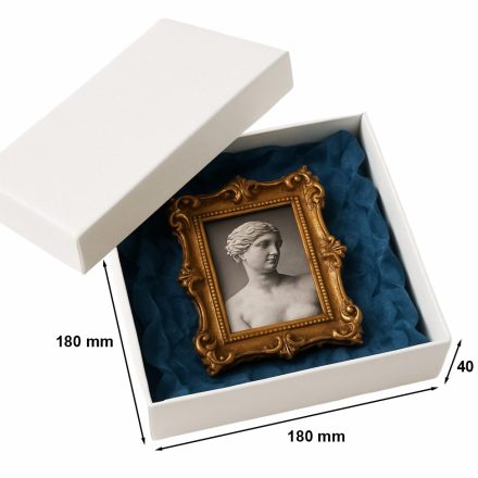 Boîte décorative blanche stratifiée avec capuchon cadeau 180x180x40mm