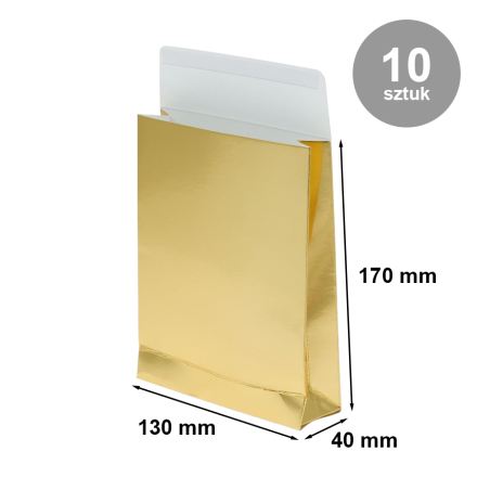 Enveloppe en carton B6 130x170x40 mm or 220g 10 pcs