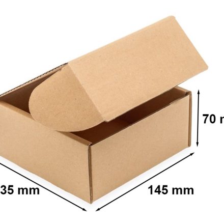 Boîte de coupure en carton 145x135x70 mm F427 brun