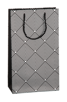 Sac en papier noir et blanc 210x100x360 mm double SZS