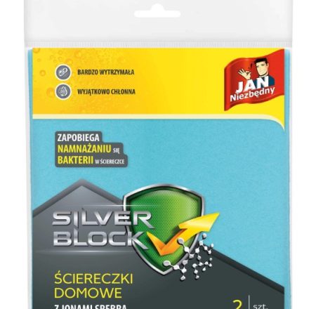 Tissus ménagers avec microfibre Jan Necessary Silver Block 2 pcs