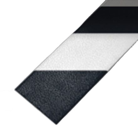 Bande d'avertissement BHP Film autocollant PVC noir et blanc 75mm 30m