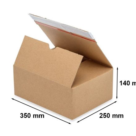 E-commerce en carton, boîte brune 350x250x140 mm F703