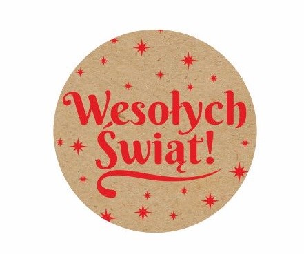 Autocollants de Noël ronds fi 30 mm Joyeux Noël, 200 pcs
