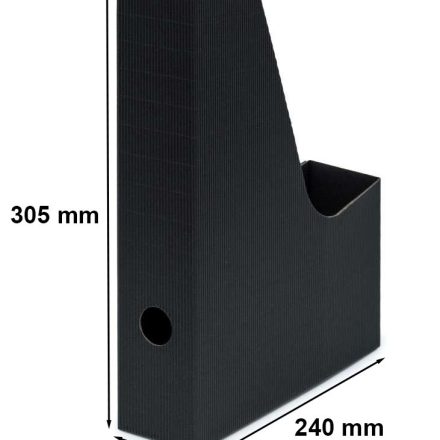 Conteneur de document A4, boîte en carton noir 6 cm