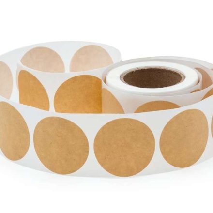 Autocollants ronds EKO auto-adhésif kraft lumineux fi 40 mm 250 pc