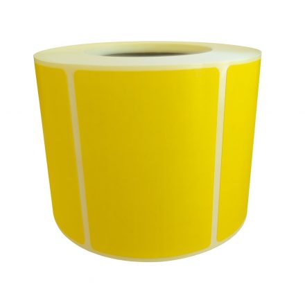 Étiquettes thermiques autocollantes jaunes 60x40 mm - 500 pièces sur rouleau