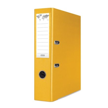 Segrégateur A4 75 mm jaune BASIC-S PP avec mécanisme de levier de rail