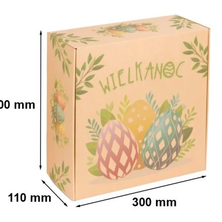 Oeufs de Pâques coupés en carton 300x300x110 mm boîte à mode