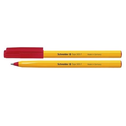Hauts du stylo à huile Schneider 505 rouge avec pointe F 1 pcs