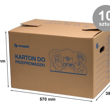 Boîte forte pour le déménagement 570x380x390mmAvec poignée 10 pcs