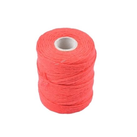 Cordon de coton rouge 2 mm 350 m 500 g pour l'emballage et la décoration