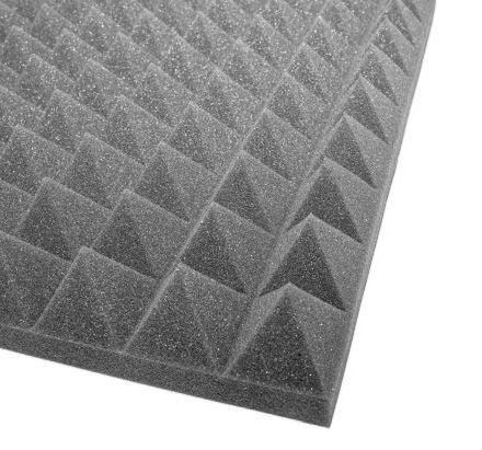 Grande pyramide de mousse acoustique T22 gris 50x50 cm 60/20