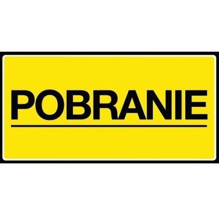 Sticker POBRANIE Étiquette autocollante 100x50mm 100pcs sur rouleau