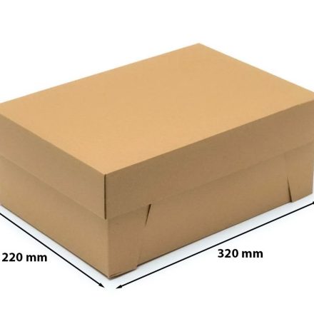 Boîte à chaussures en carton 320x220x130 mm marron