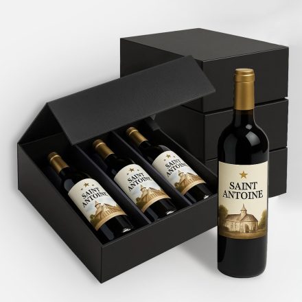 Boîte cadeau pour 3 bouteilles de vin noir 320x270x85 mm MAGNES
