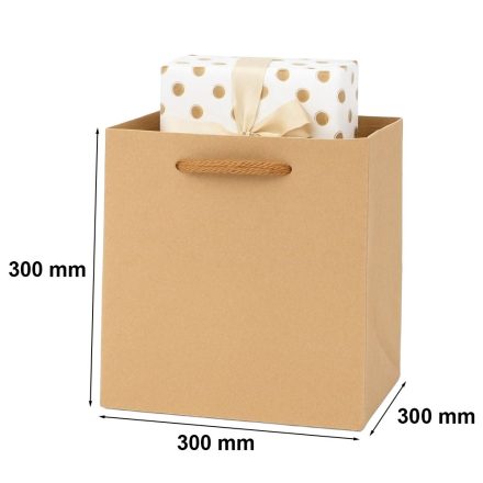Sac en papier cadeau kraft LUX 30x30x30 cm marron 210 g/m2