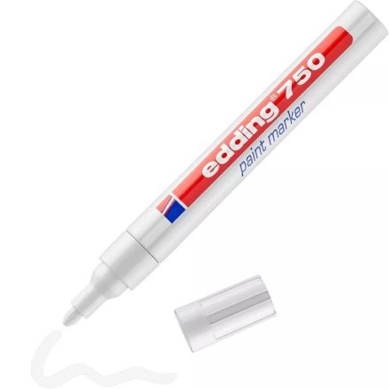 Marqueur d'huile Edding E-750 blanc 2-4 mm pour le métal, le verre et le plastique