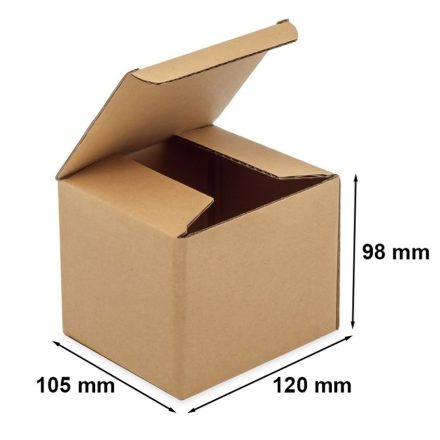 Boîte en carton F211 120x105x98 mm marron