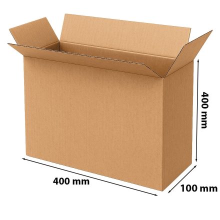 Boîte d'expédition flip-off en carton 400x100x400 mm 3- onde de couche B