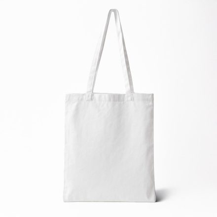 Sac en coton blanc pour les achats 38x42 cm, poignée 70 cm, 140 g/m2
