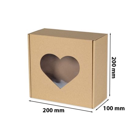 Boîte cadeau EKO SERCE avec fenêtre 200x200x100mm F427