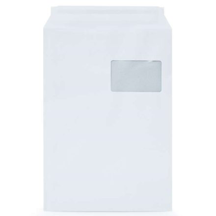 C4/A4 boîtier autocollant blanc avec fenêtre droite, 250 pcs