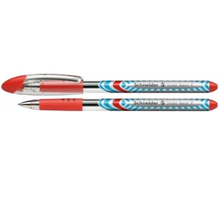 Stylo automatique Schneider Slider Basic F rouge caoutchouté