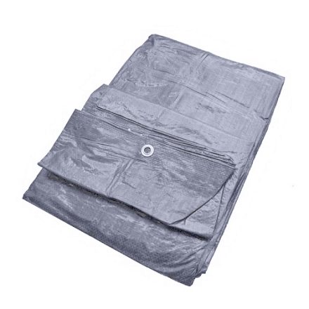 Couverture de protection PE 6x8 m Argent imperméable à l'eau 130 g/m2 tho UV