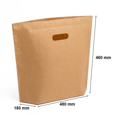 Sac en papier traiteur avec fond 480x180x460 mm 90 gsm