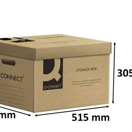 Boîte d'archivage sans acide 515x350x305 mm brun avec l'âge