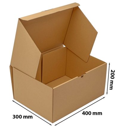 Emballage de boîte en carton 400x300x200 mm F426 brun