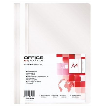 Cahier A4 PP blanc non rembourré avec couvercle transparent 25 pcs