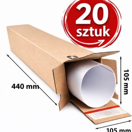 Boîte à tubes 105x105x440mm Carte postale pour les affiches 20 pcs
