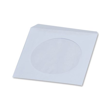Enveloppes en papier blanc pour plaques CD et DVD avec fenêtre 125x125 mm 100 pcs