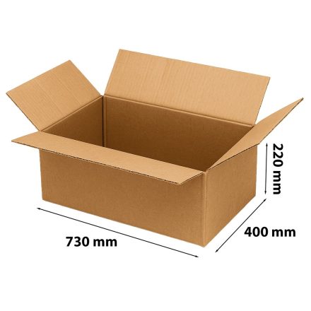 Boîte de rabat d'expédition 730x400x220 mm BC650 5-la couche brune