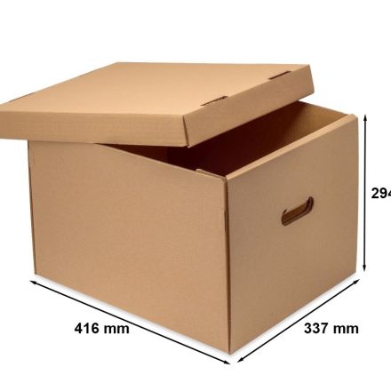 Carton de déménagement des archives 416x337x294 mm boîte avec couvercle
