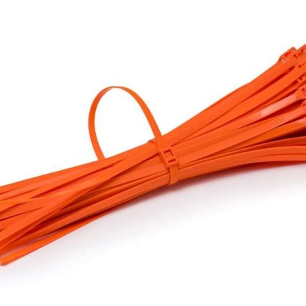 Poignées de câbles à glissière plate 400x8 mm orange