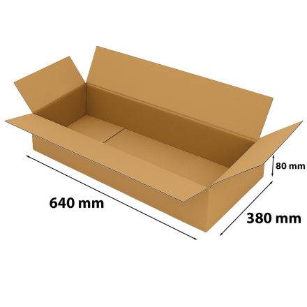 Une boîte à rabat InPost pour le tapis d'emballage 640x380x80 mm externe.