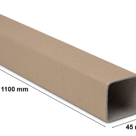 Tube de boîte carrée B0, 45 mm x 1100 mm, mur 2,5 mm