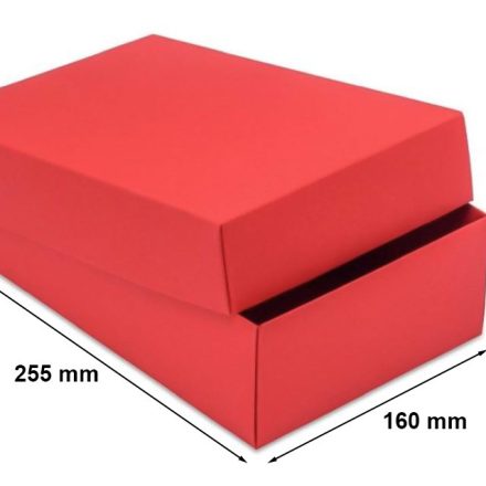Carton décoratif Mode pour cadeau rouge L 255x160x75 mm