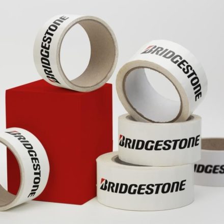 Bandes d'emballage imprimées avec logo Solvent 1 Couleur 48mm x 54m 180 pcs