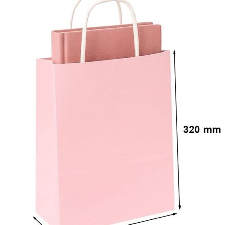 Sac cadeau en papier 240x100x320 mm Roses pastel à cordes